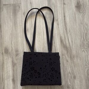 Elegant Black Floral Women's Bag